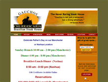 Tablet Screenshot of gauchosbraziliansteakhouse.com